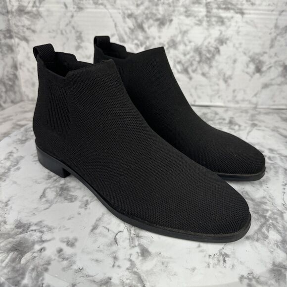 Vivaia Womens Ryan Slip-On Square-Toe Ankle Chelsea Boots Size EU 39/ US 8 Black - Picture 1 of 9
